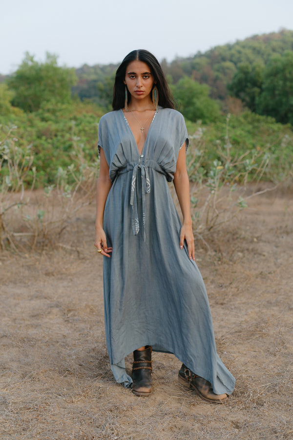 The Willow Dress - Dusty Blue