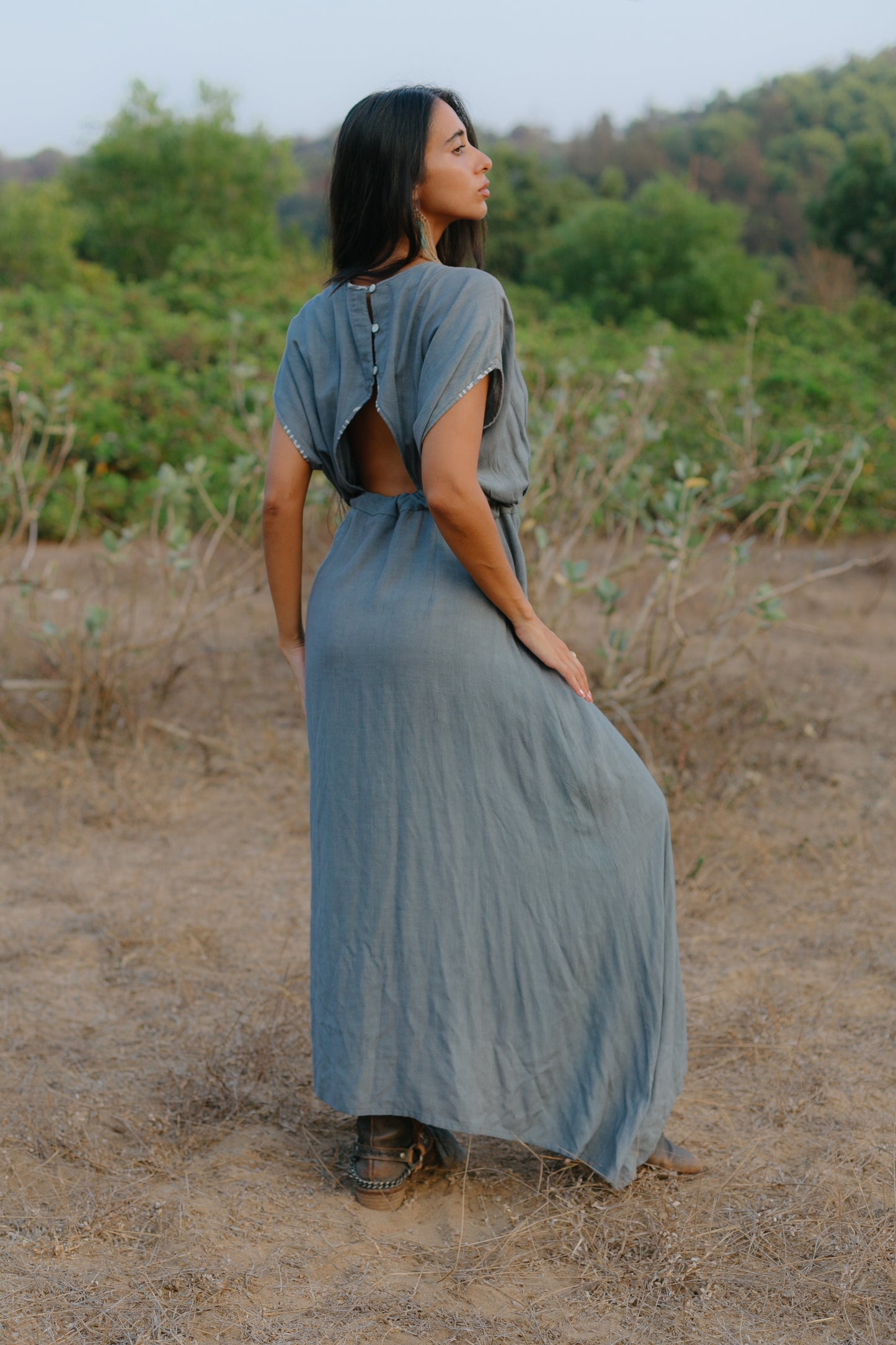 The Willow Dress - Dusty Blue