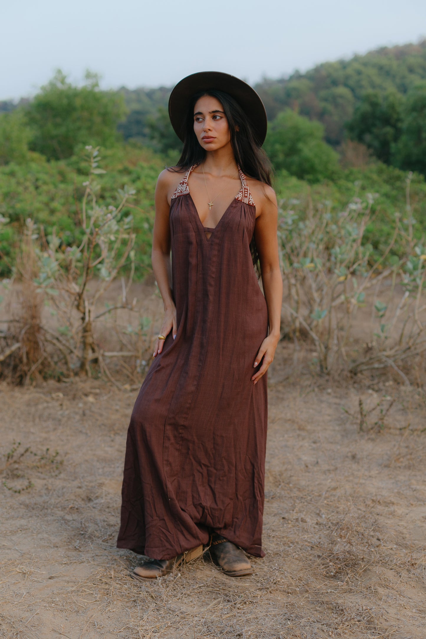 The Amanzi Dress - Brown