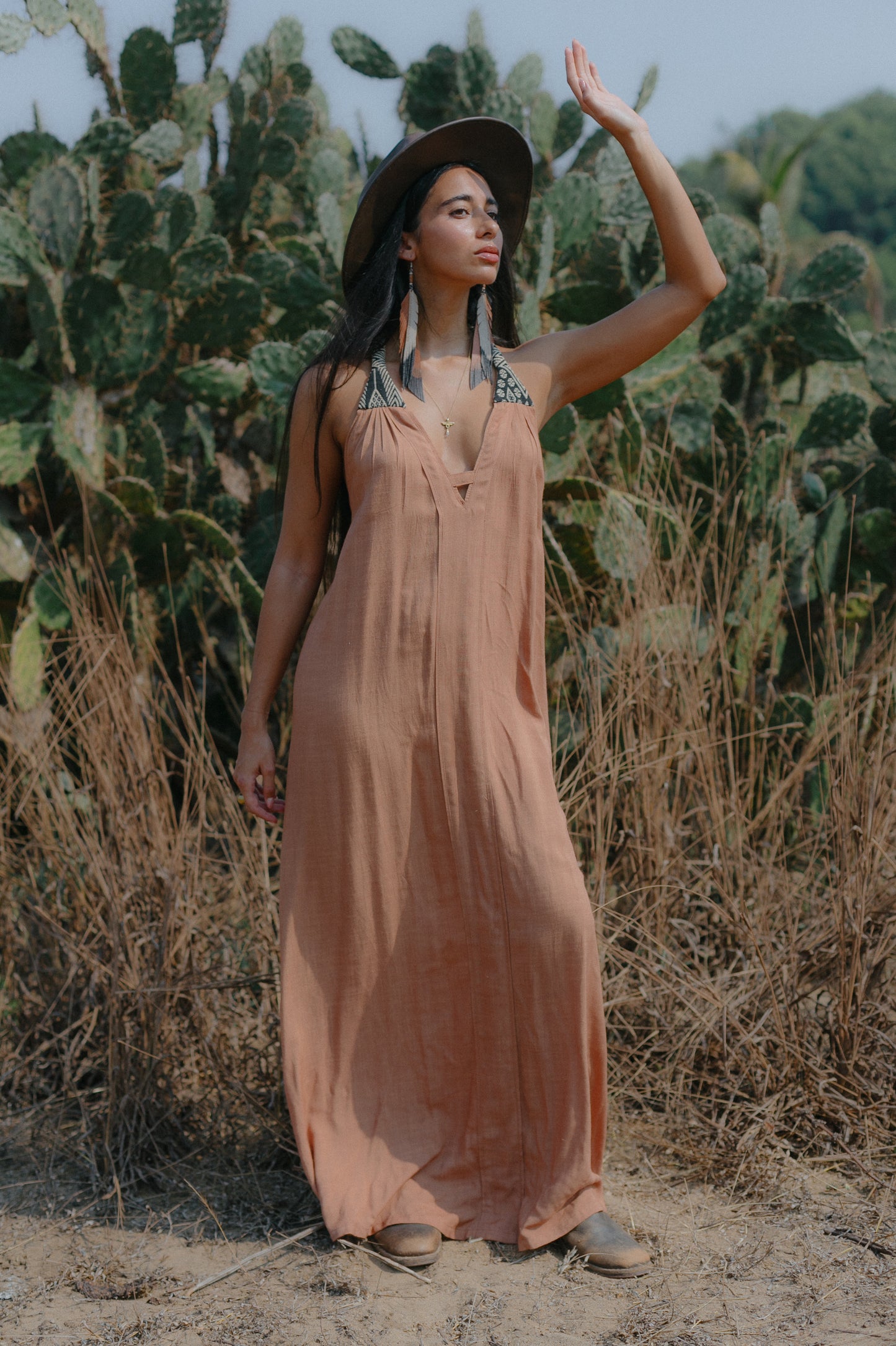 The Amanzi Dress - Dusty Light Brown