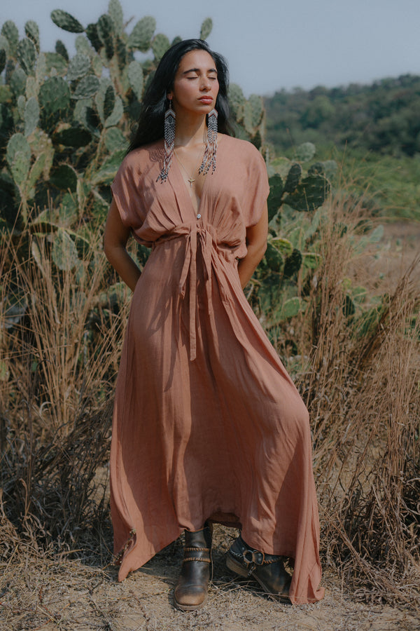 The Willow Dress - Dusty light brown