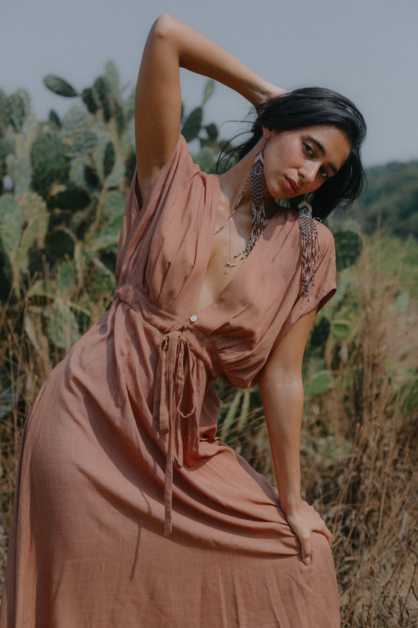The Willow Dress - Dusty light brown
